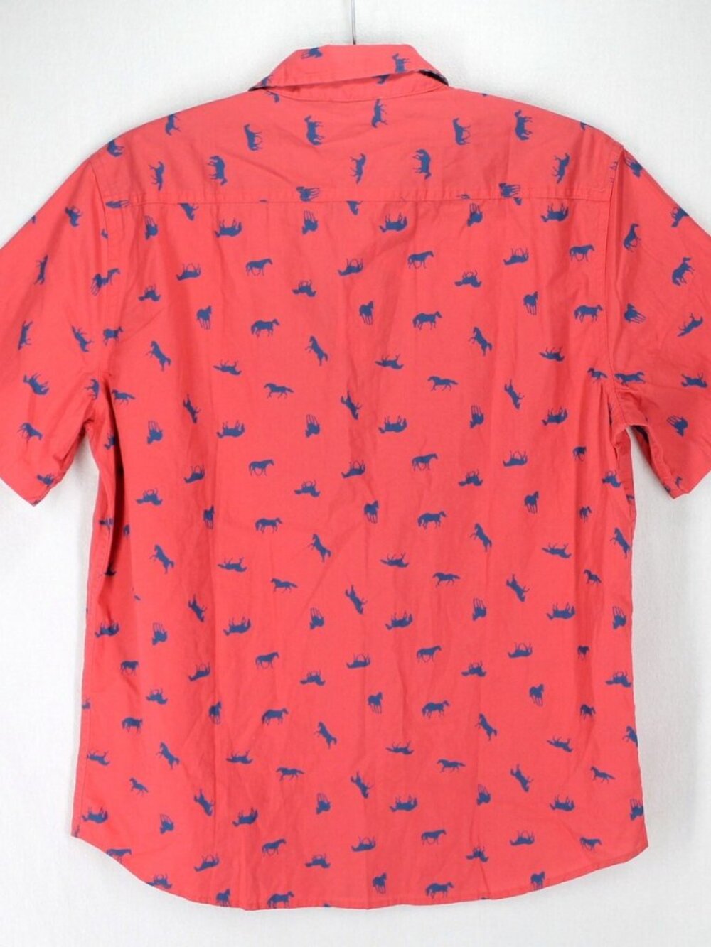 Matilda Jane Joanna Gaines Men’s Short-Sleeve Button Up Shirt Horse Print Size L - Picture 2 of 7